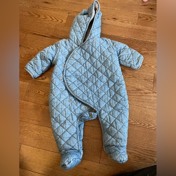 GAP Other - Denim colored Baby Gap bear snowsuit.